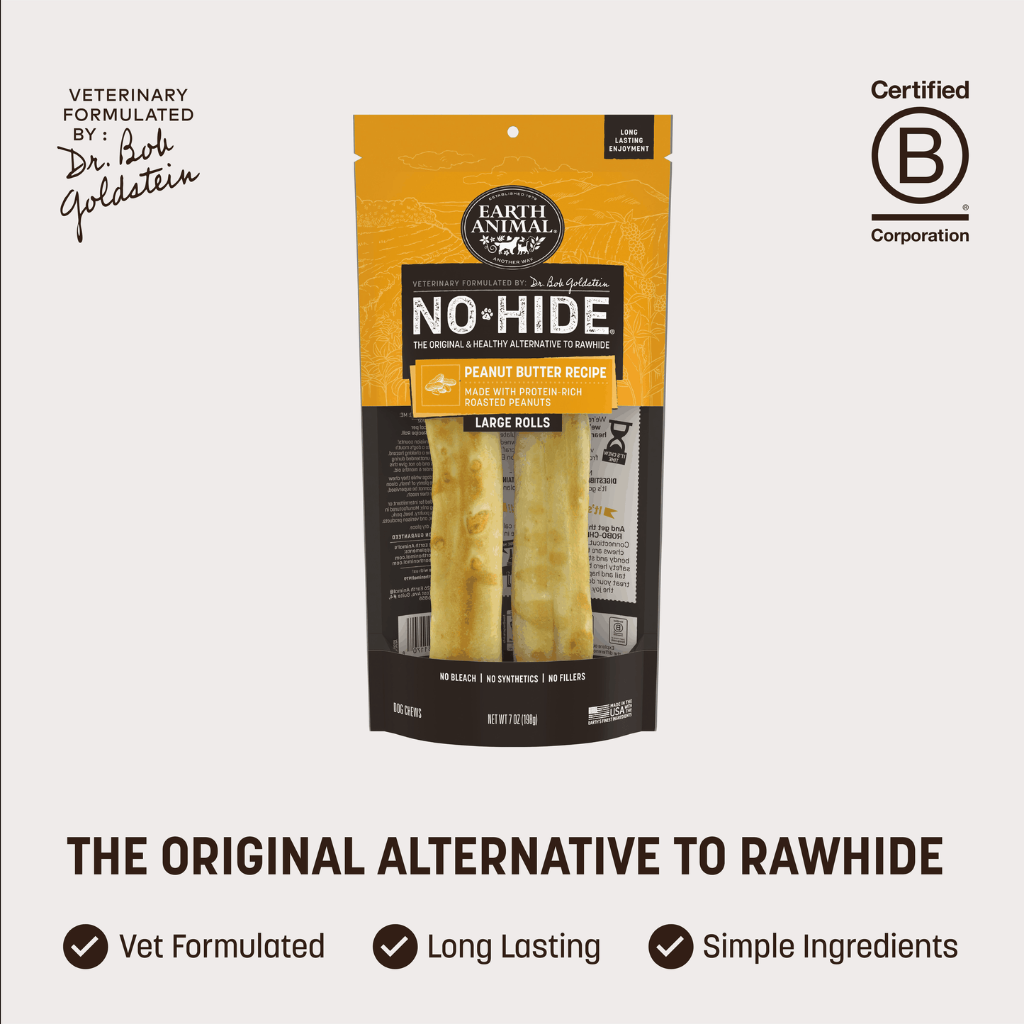 No-Hide Peanut Butter Rolls - Large / 2 ct. Pack (prod)