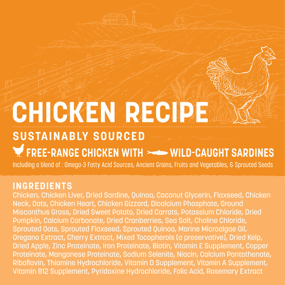 Wisdom Air-Dried Chicken Recipe Dog Food - 2 lb. (ingredients)