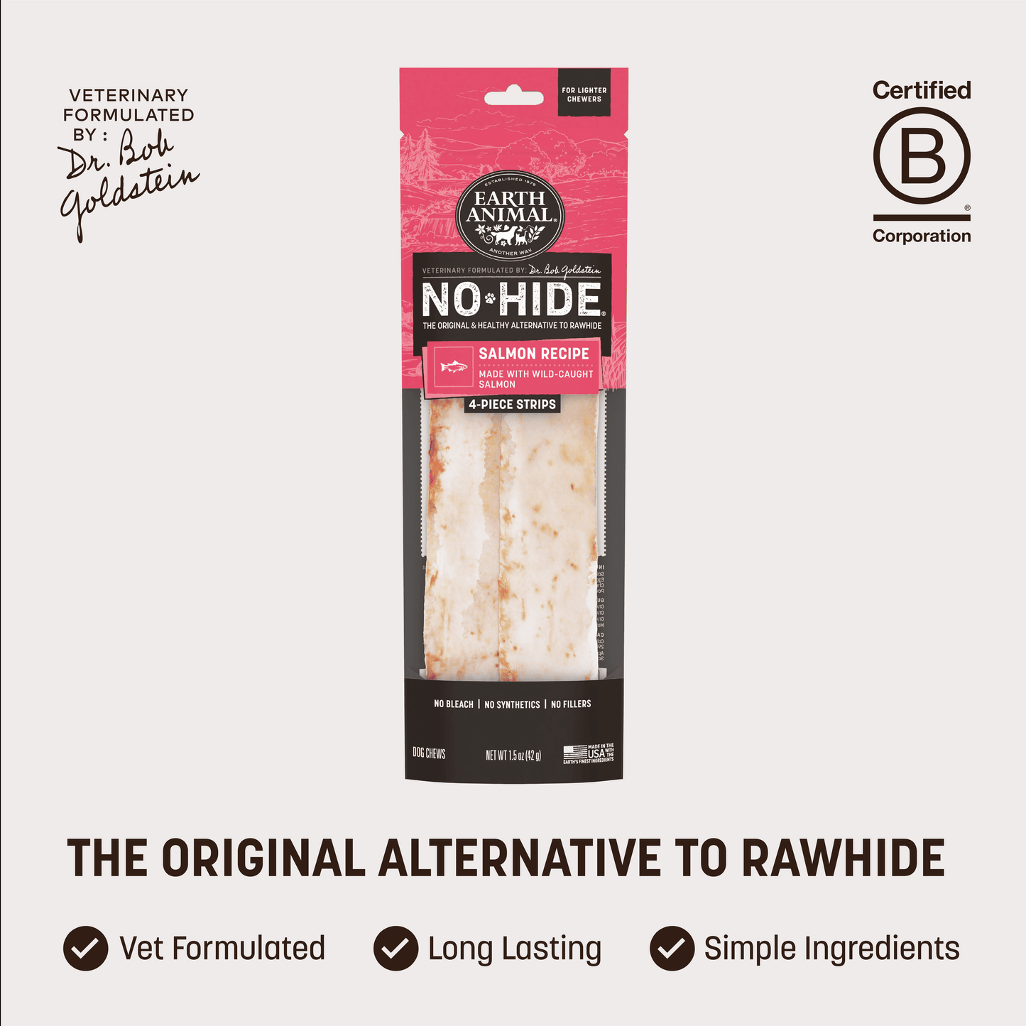 No-Hide Salmon Strips - 4 ct. Pack (prod)