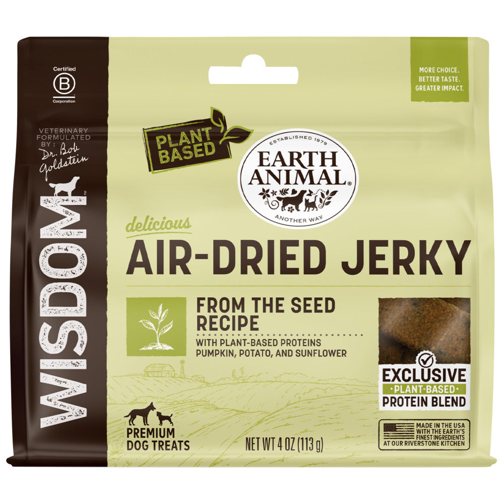 Wisdom Air-Dried From the Seed Recipe Jerky 4 oz. - Front of Package