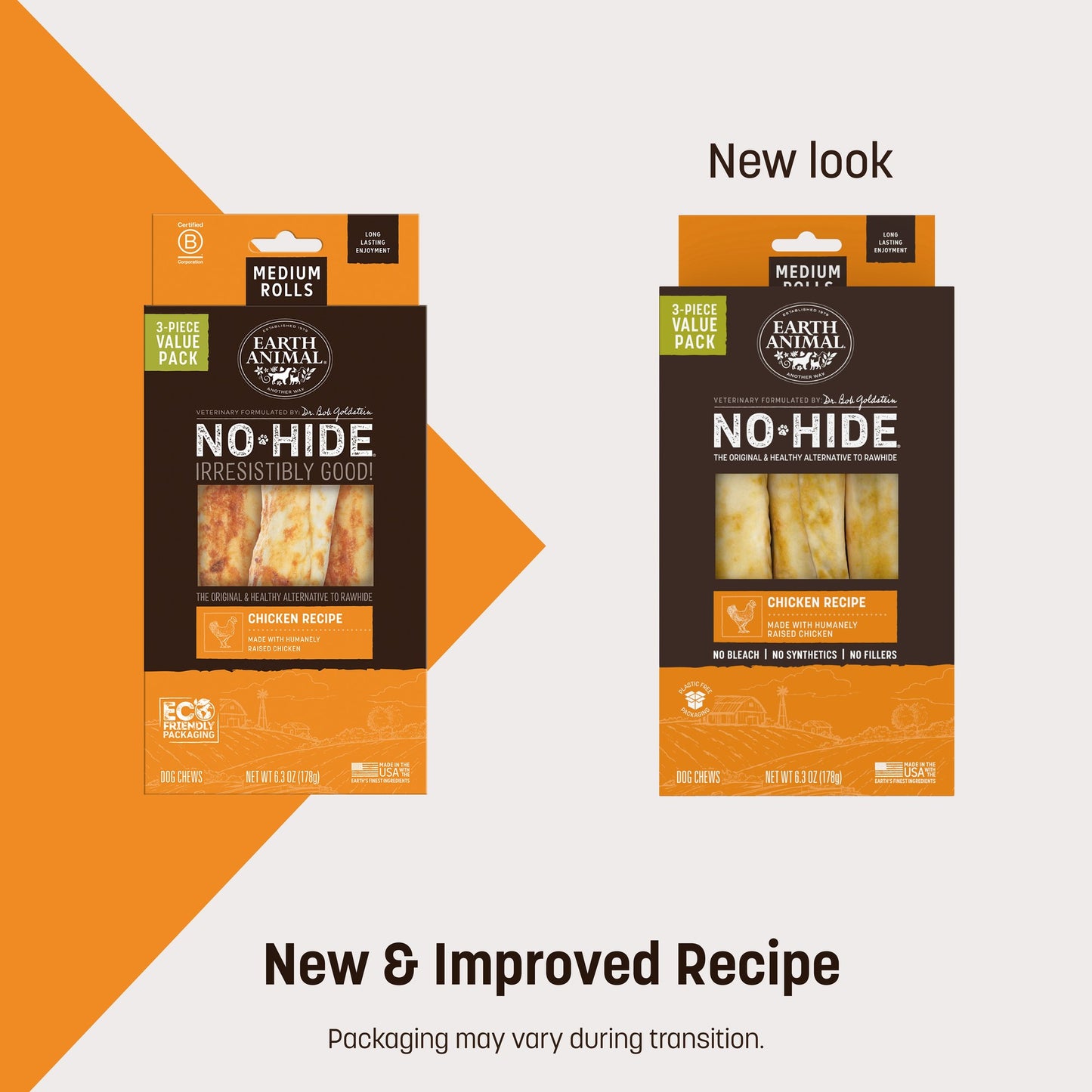 No-Hide Chicken Rolls - Medium / 3 ct. Value Pack (front)