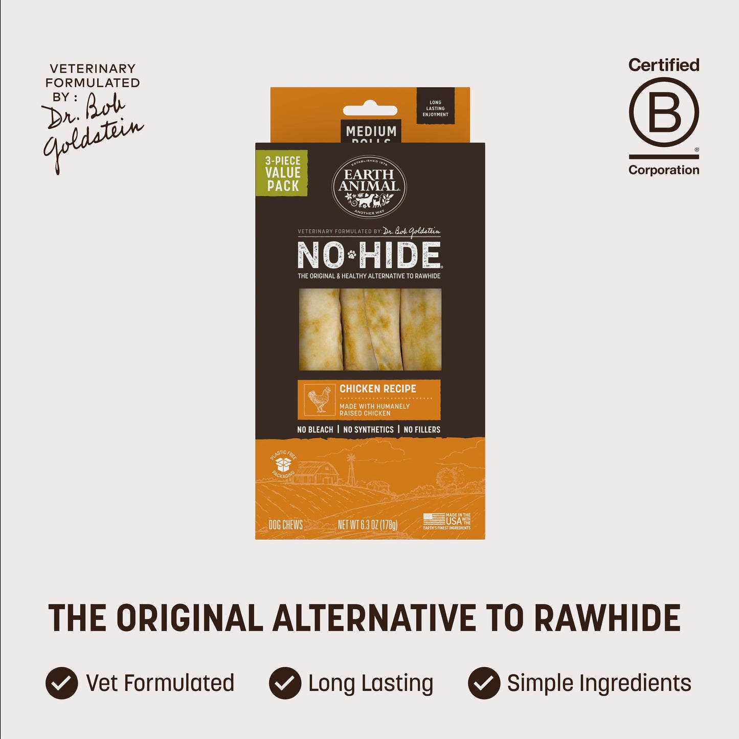 No-Hide Chicken Rolls - Medium / 3 ct. Value Pack (product)