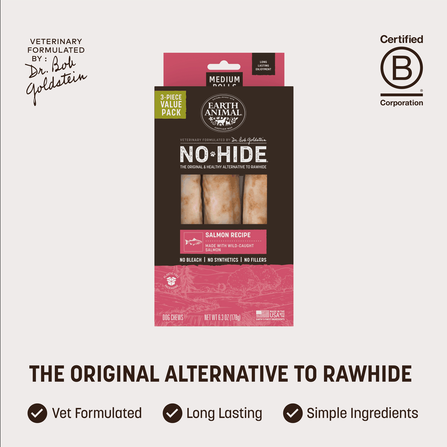 No-Hide Salmon Rolls - Medium / 3 ct. Value Pack (prod)