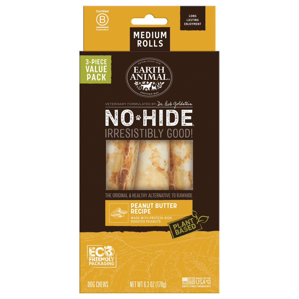 No-Hide Peanut Butter Rolls — Medium 3 ct. Value Pack — MAIN