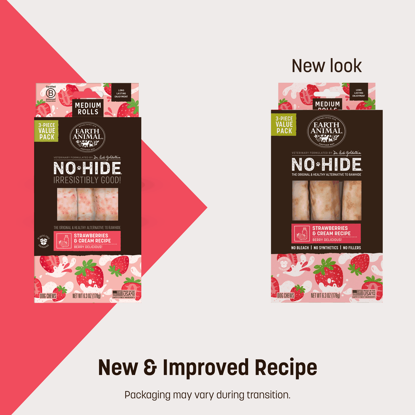 No-Hide Strawberries & Cream Rolls - Medium / 3 ct. Value Pack (frto)