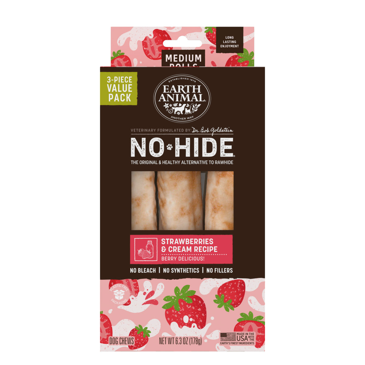No-Hide Strawberries & Cream Rolls - Medium / 3 ct. Value Pack (main)