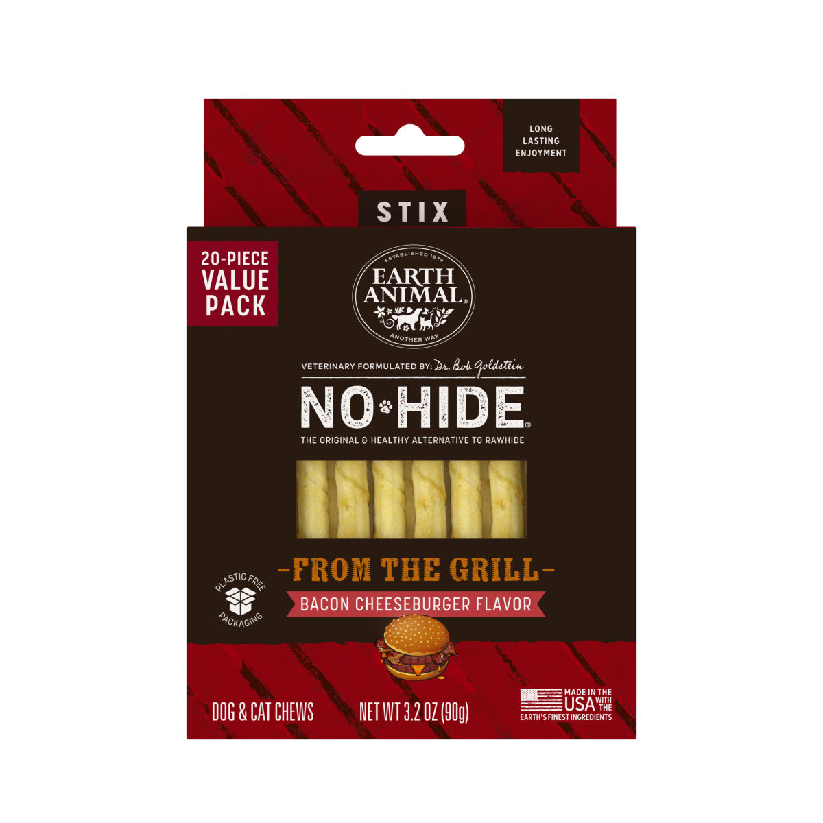 No-Hide® Bacon Cheeseburger Stix — 20 ct. Value Pack — MAIN