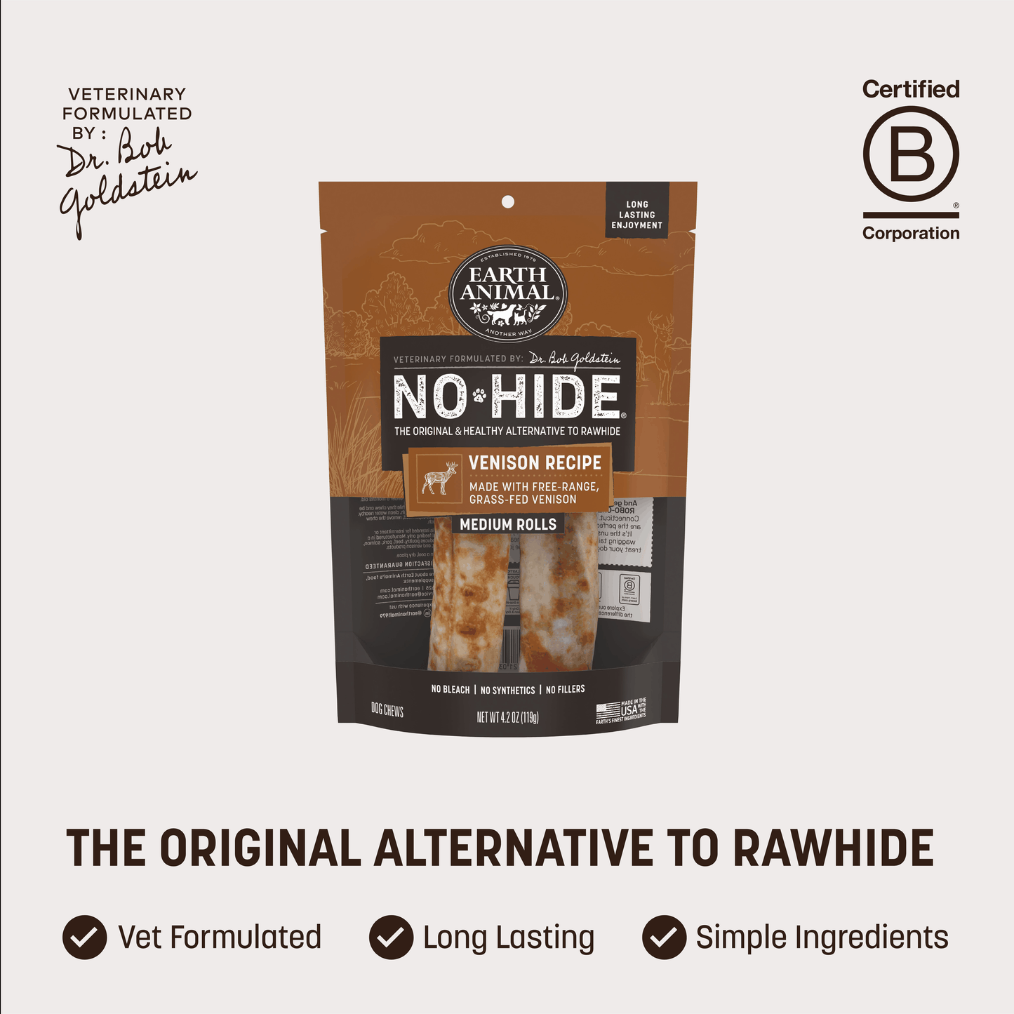 No-Hide Venison Rolls - Medium / 2 ct. Pack (prod)