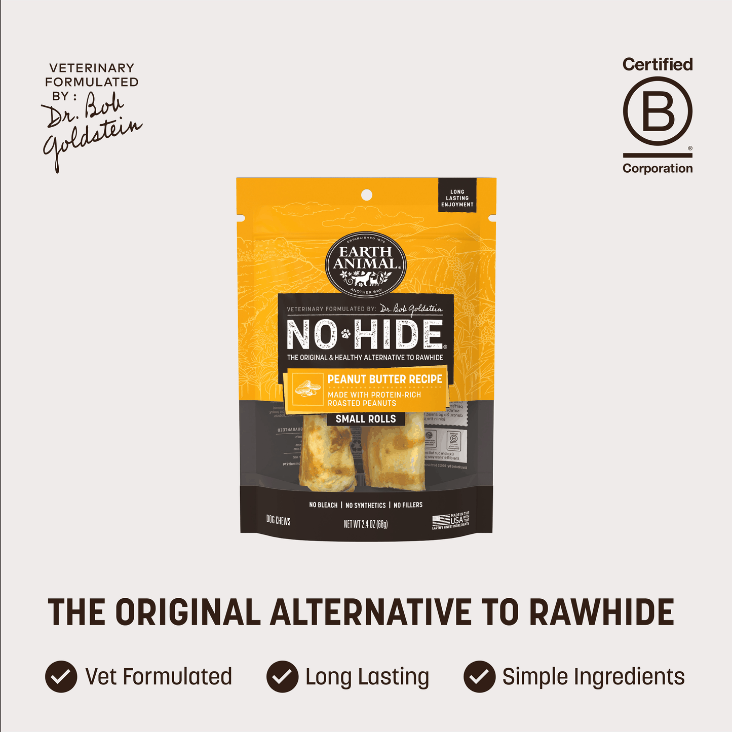 No-Hide Peanut Butter Rolls - Small / 2 ct. Pack (prod)