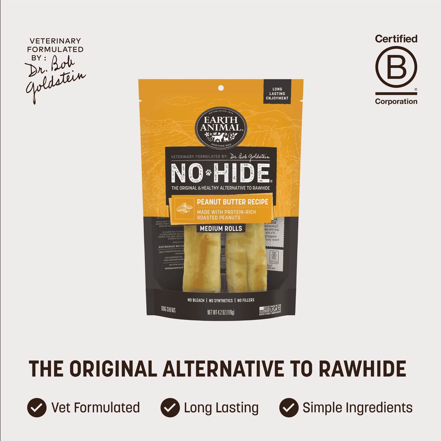 No-Hide Peanut Butter Rolls - Medium / 2 ct. Pack (prod)