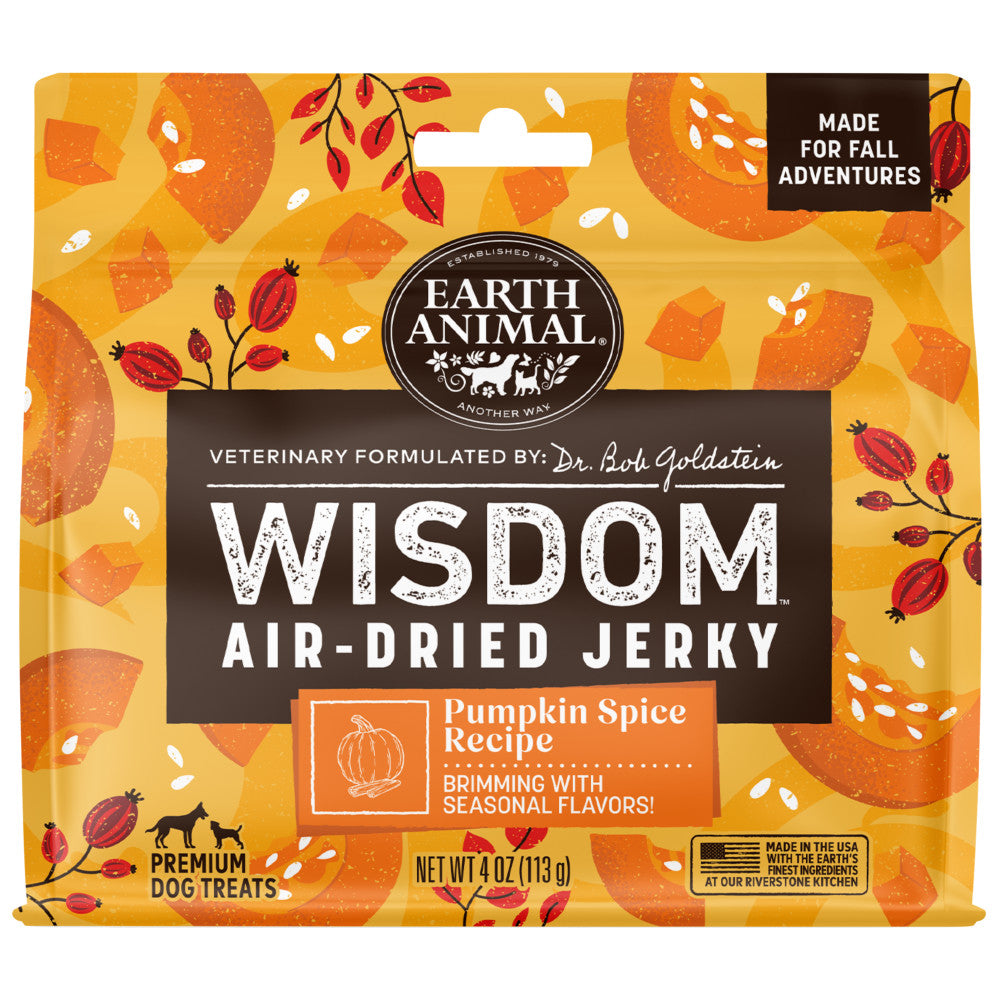 Wisdom Air-Dried Pumpkin Spice Jerky 4 oz. - Front of Package