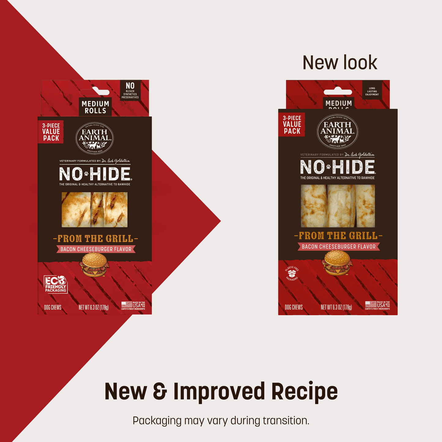 No-Hide Bacon Cheeseburger Rolls - Medium / 3 ct. Value Pack (frto)