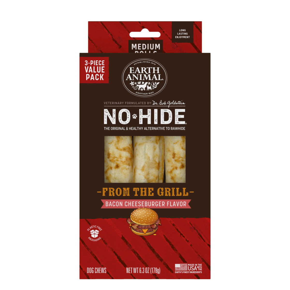 No-Hide Bacon Cheeseburger Rolls - Medium / 3 ct. Value Pack (main)