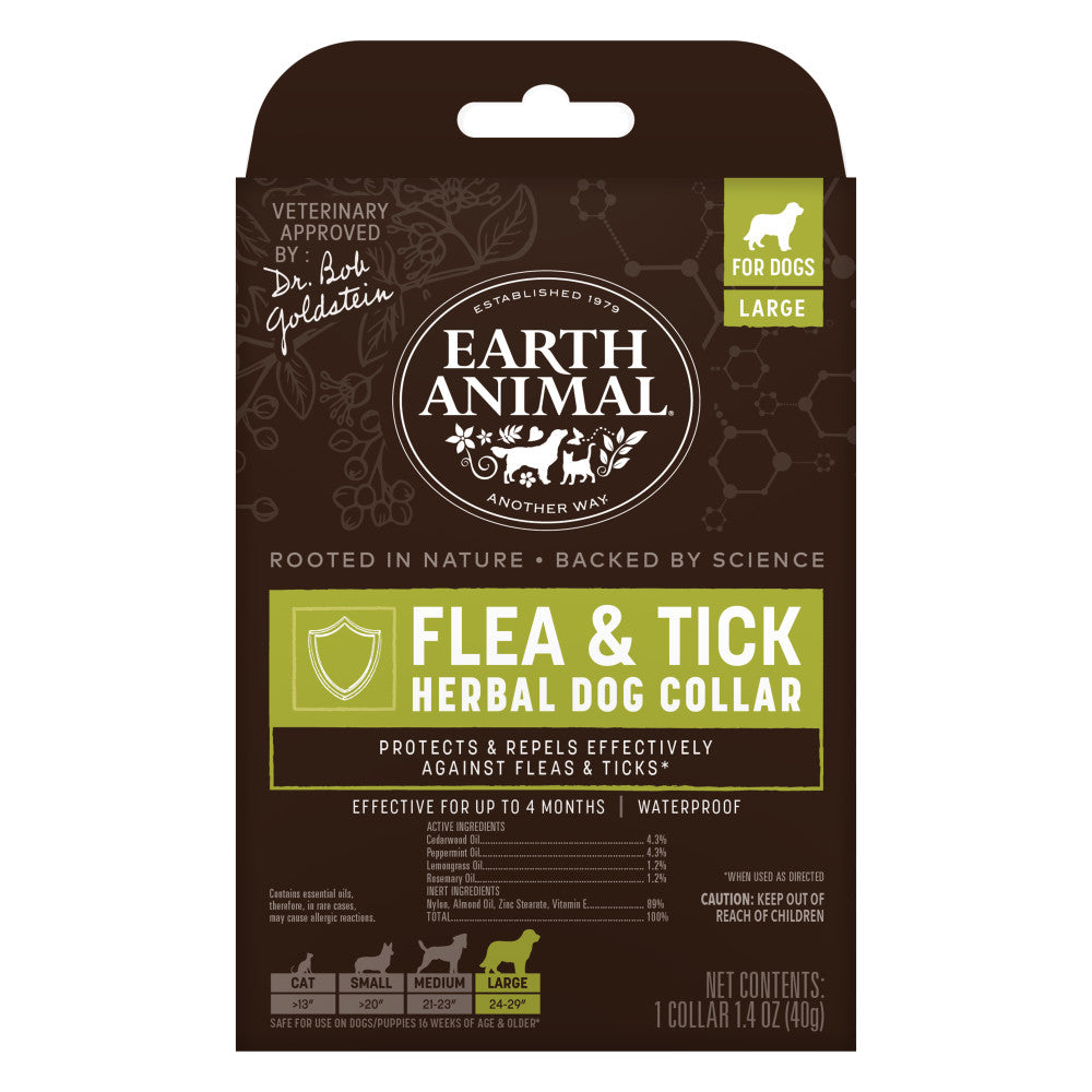 Flea & Tick Herbal Collar for Dogs Large Dogs - Front of Package