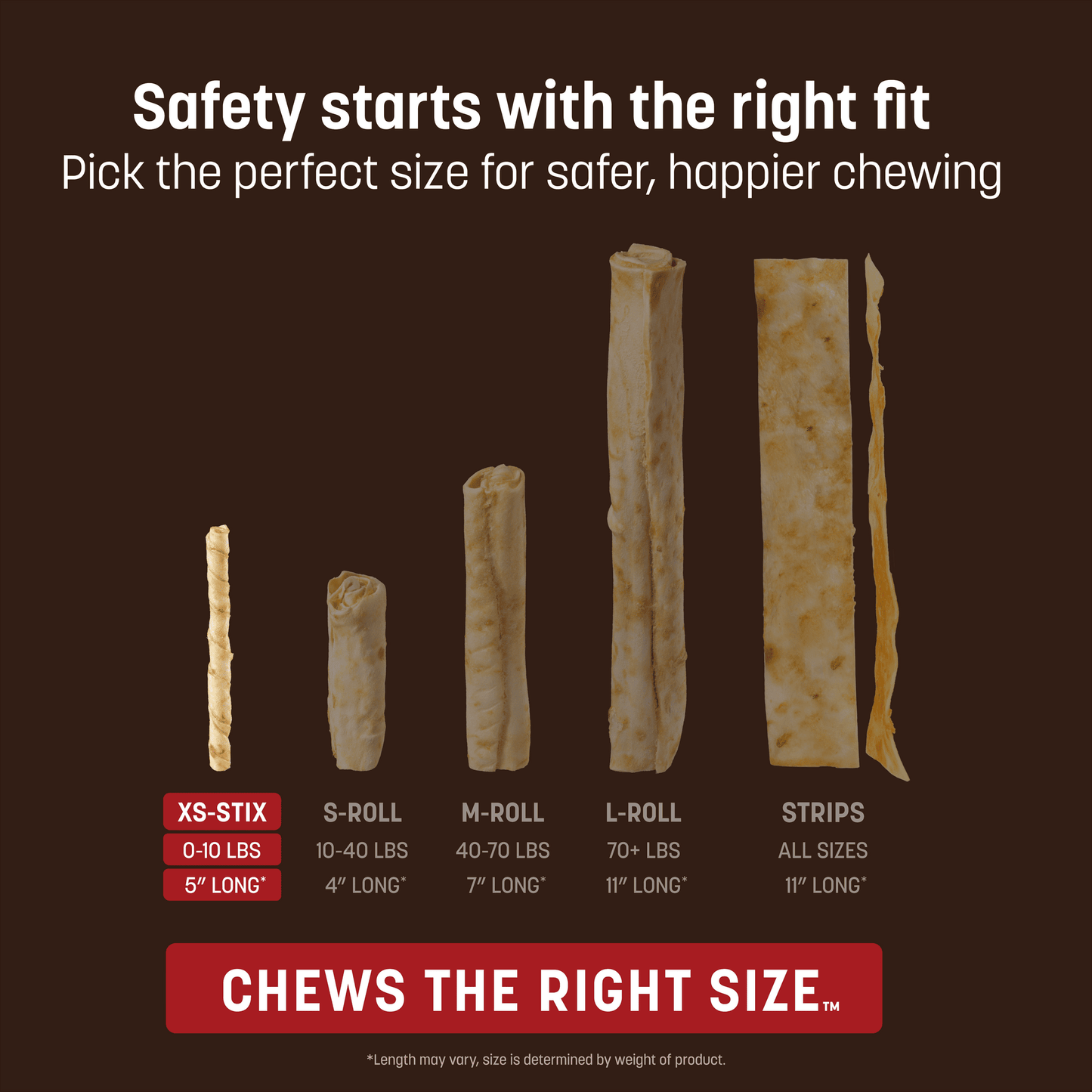 No-Hide Beef Stix - XS / 10 ct. Pack (sfty)