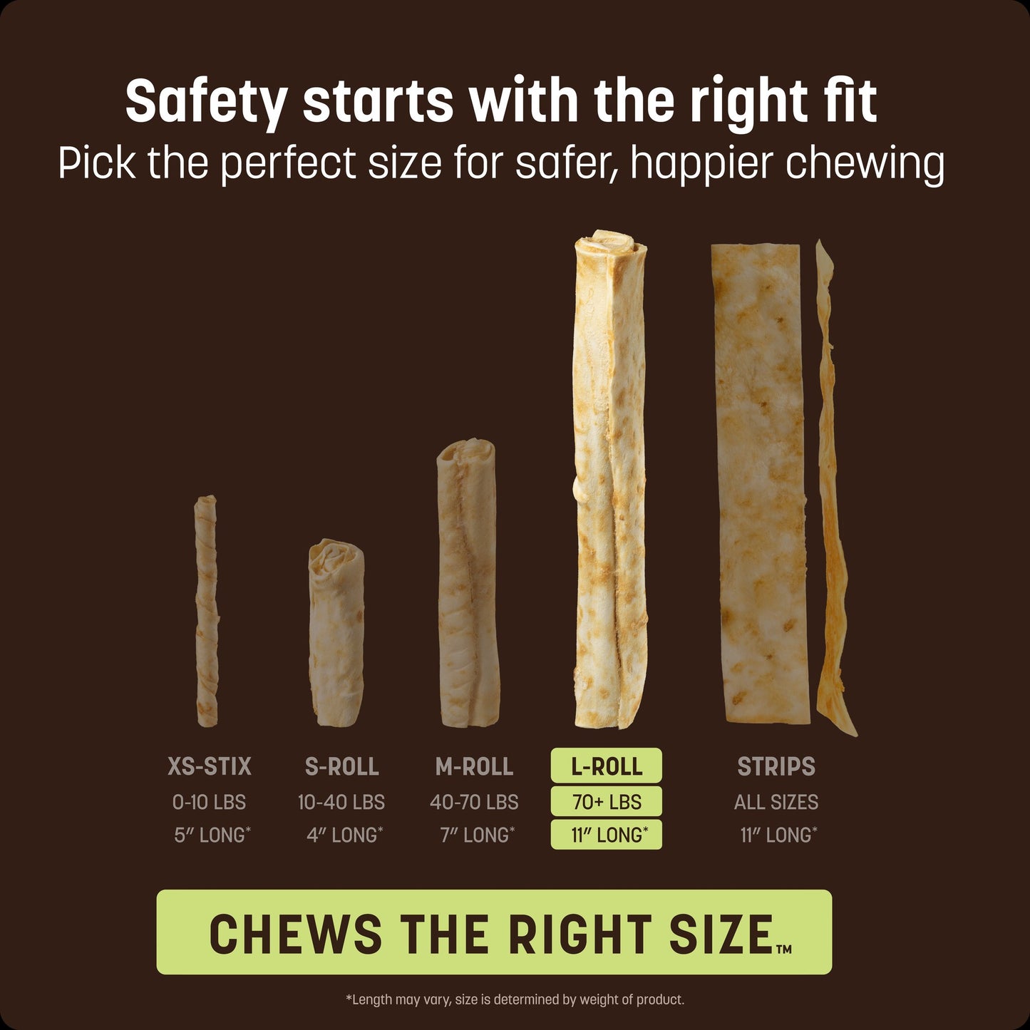 No-Hide Chicken Rolls - Large / Single (safety)