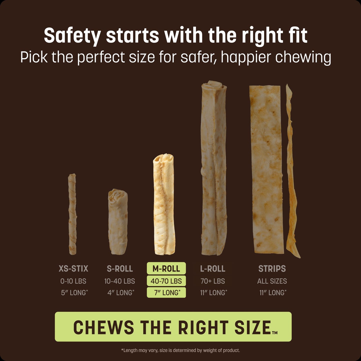No-Hide Chicken Rolls - Medium / Single (safety)