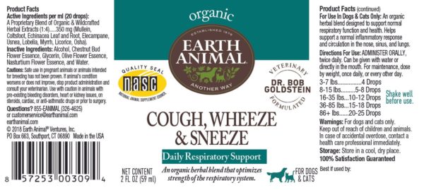 cough wheeze sneeze organic label