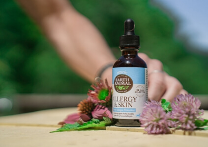 allergy & skin remedy bottle
