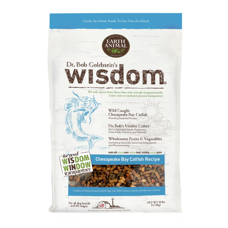 Dr. Bob Goldstein's Wisdom® Dog Food - Catfish Recipe - Earth Animal