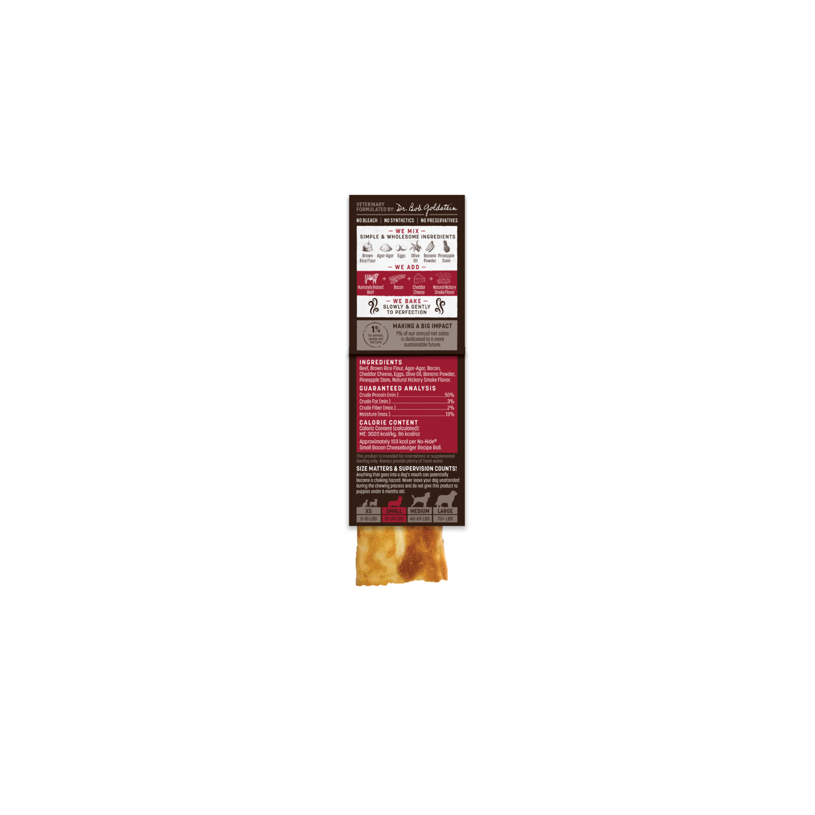 No-Hide® Barbeque Collection Bacon Cheeseburger Rolls Dog Treats