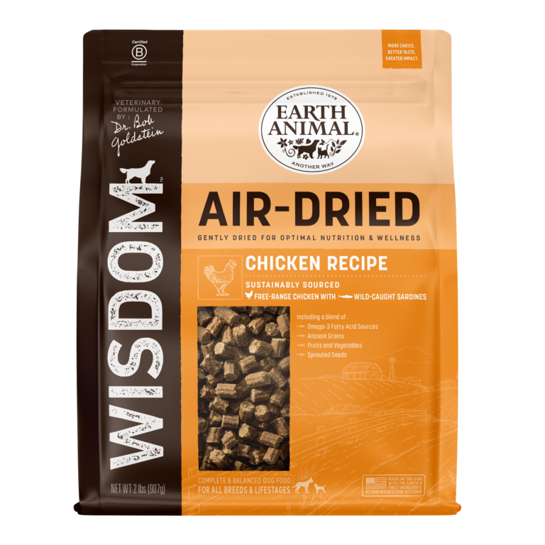 Earth Animal air dried chicken recipe for dog treats 