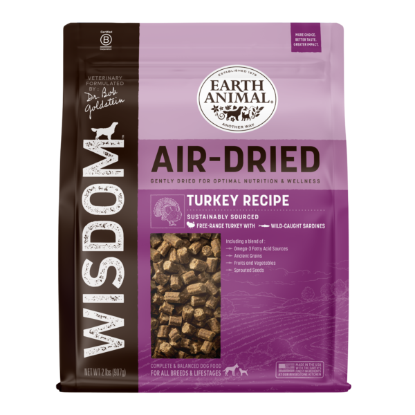 Wisdom Dog Food Airdried Turkey 2 LB Front View