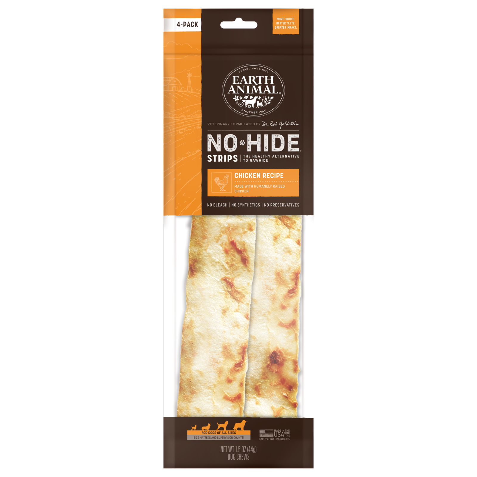 No Hide Strips Chicken 4-pack front