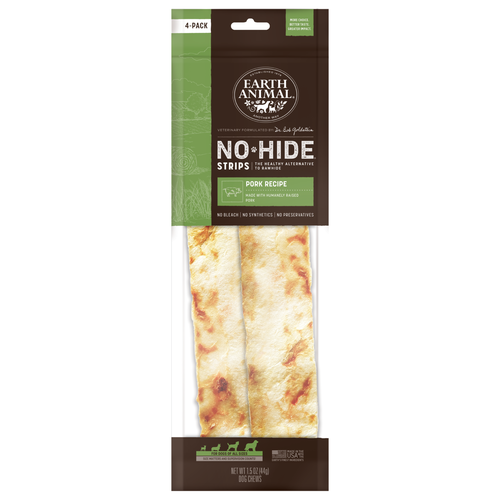 No-Hide® Pork Strips - 4-pack - Front