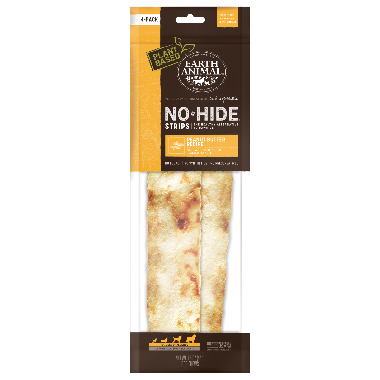 No-Hide® Peanut Butter Strips - 4-pack - Front