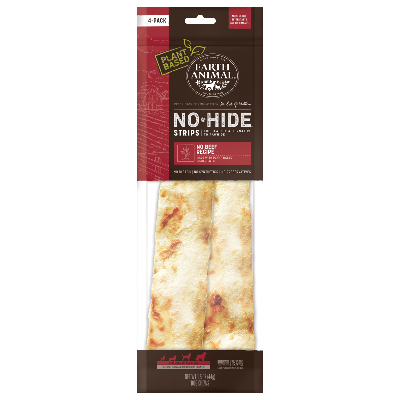 No-Hide® No Beef Strips -4-pack - Front