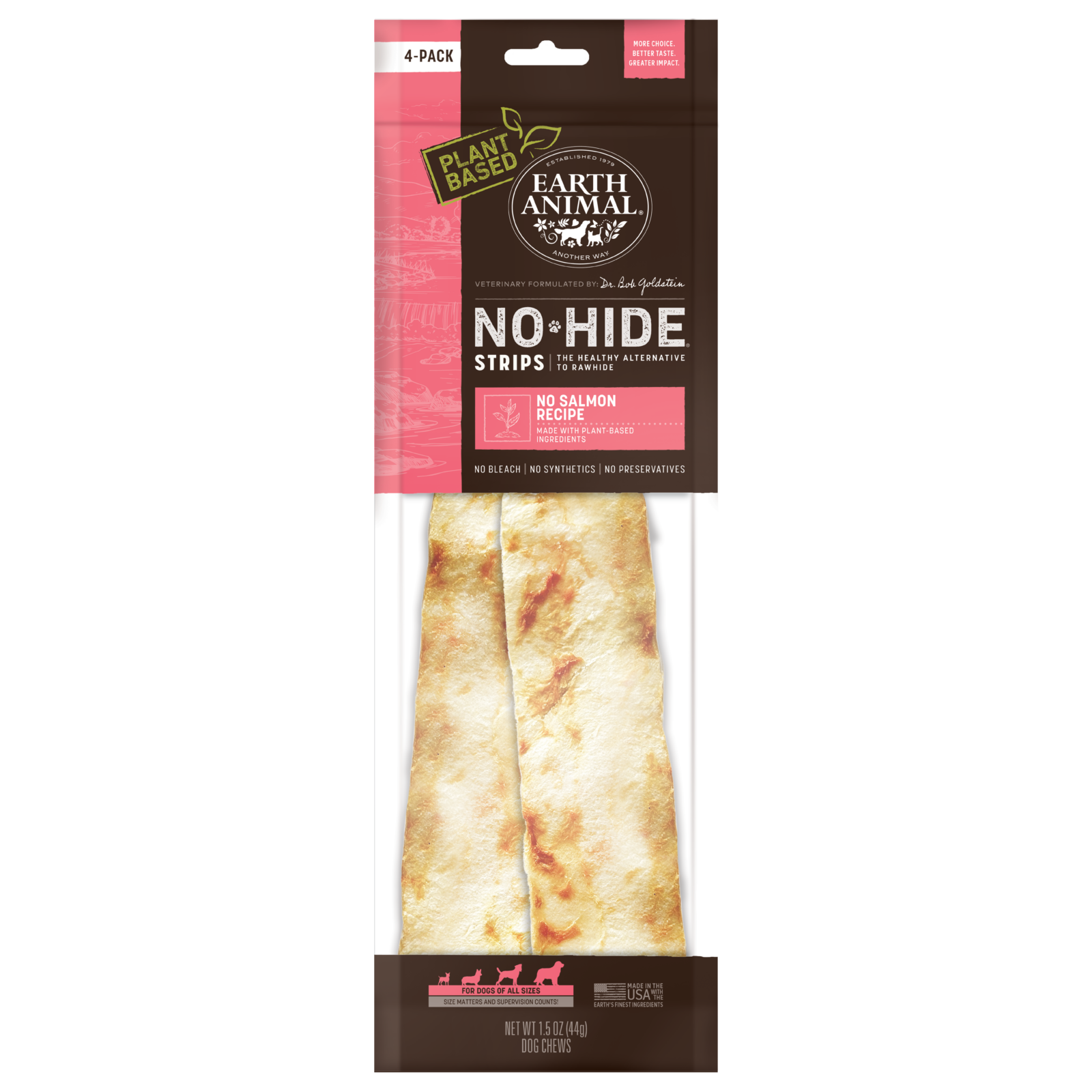 No-Hide® No Salmon Strips - 4-pack - Front