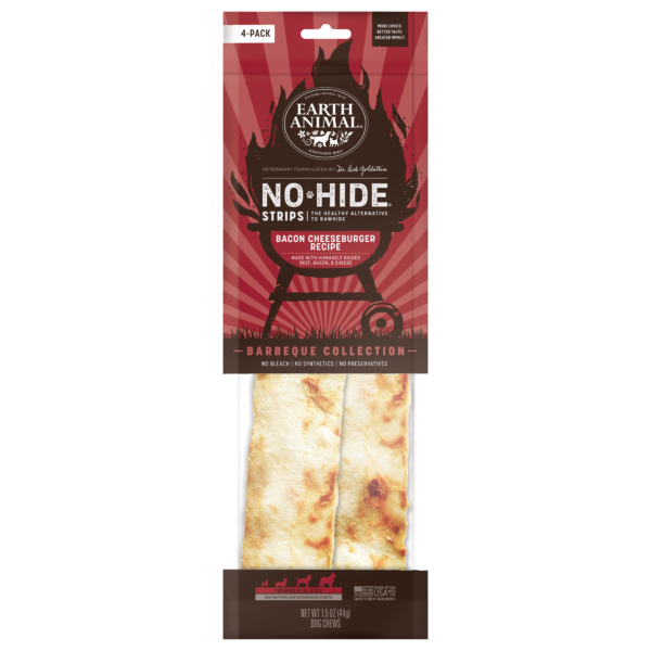 No-Hide® Bacon Cheeseburger Strips - 4-pack - Front