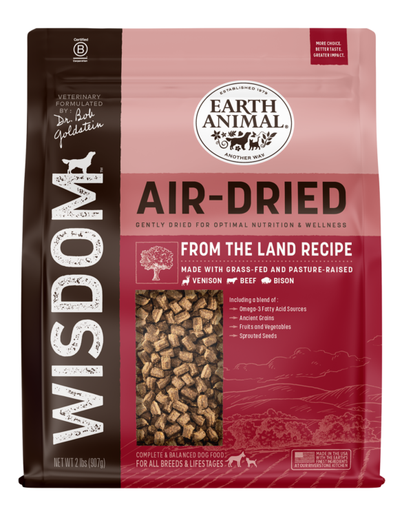 Wisdom Air Dried From the Land Recipe Dog Food Earth Animal