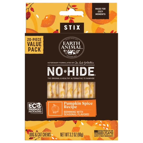 Pumpkin Spice No-Hide® Stix | Long-Lasting Small Dog Chews | Seasonal Collection